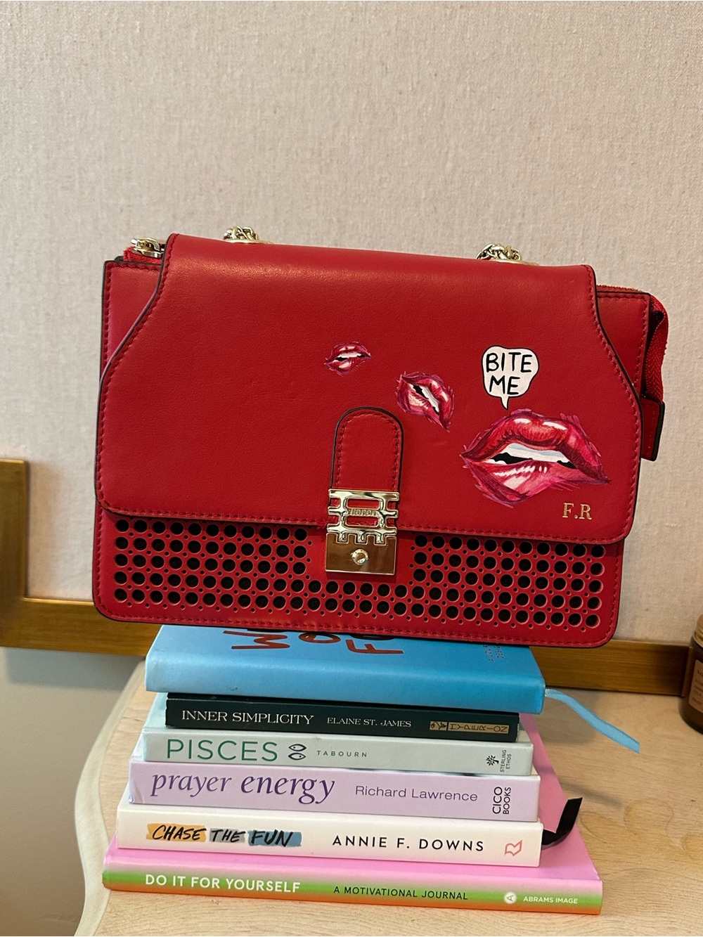 Florain London Vienna Hand-Painted Bite Me Bag